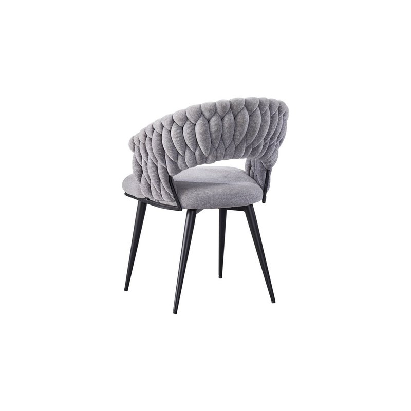 Chaise de salle à manger Wave Tressée | Gris