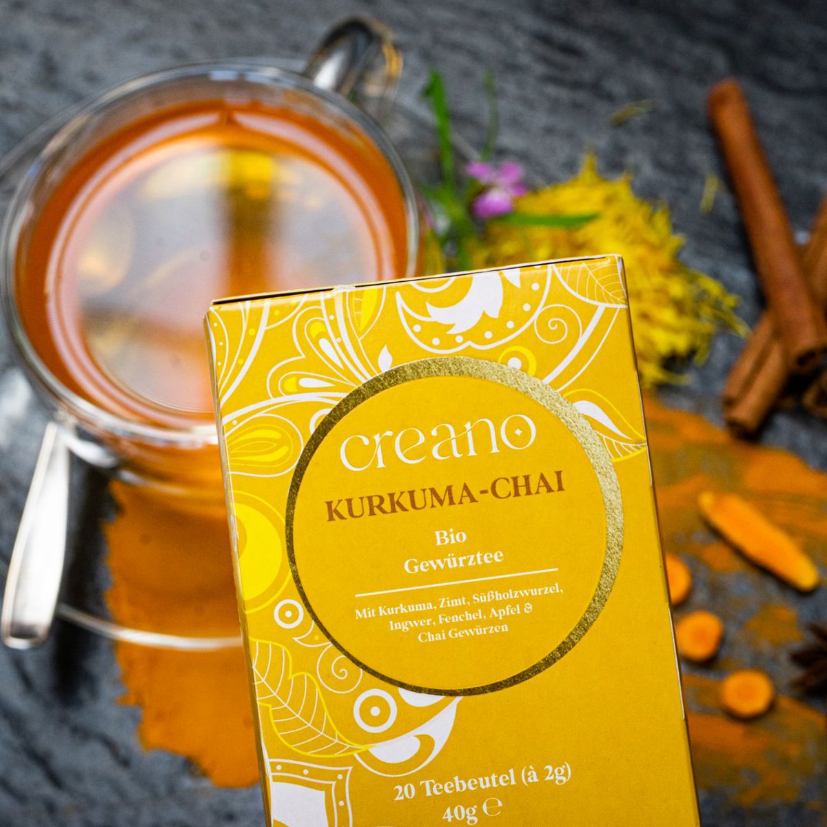 Bio-Teebeutel Kurkuma-Chai, 20er Pack