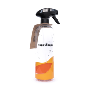 Cleaning bottle of recycled plastic