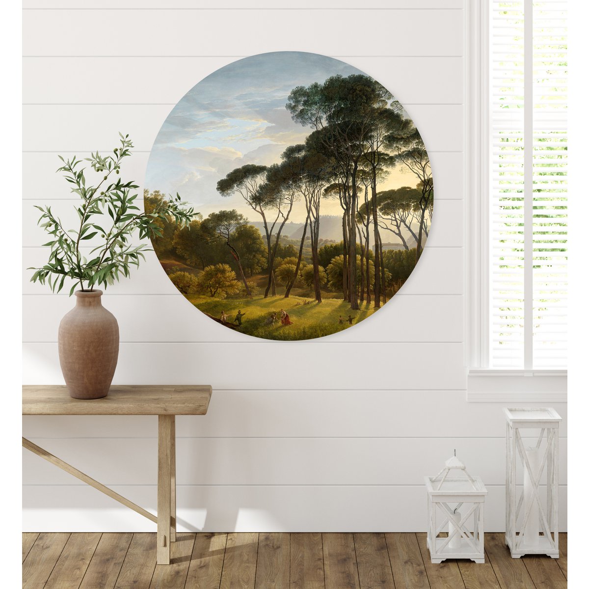 Cercle mural - Paysage italien - Qualité Dibond Premium