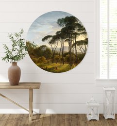 Cercle mural - Paysage italien - Qualité Dibond Premium