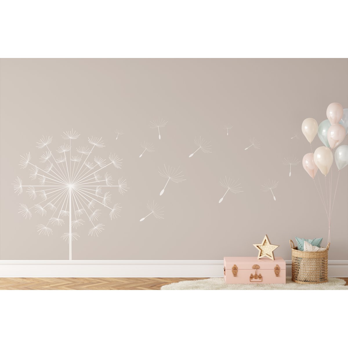 Wallpaper children's room Dandelion Beige