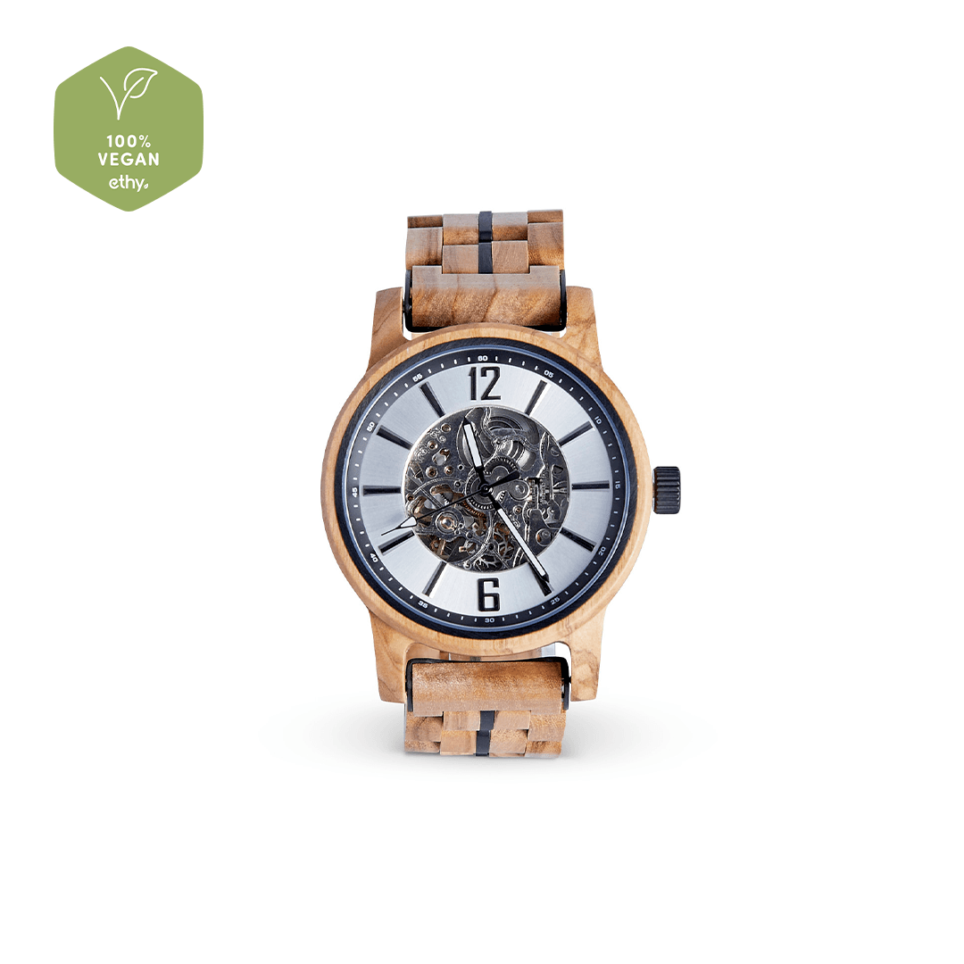 The Sycamore - Handmade Wood Vegan Mechanical Watch