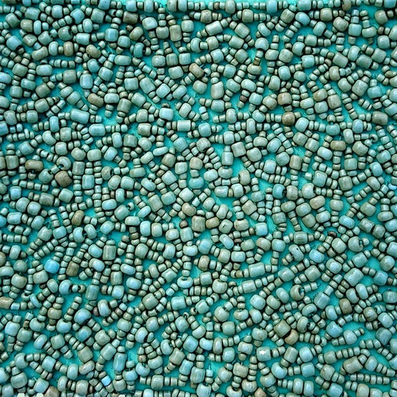 Lola turquoise pouch in glass beads