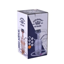 Shisha-Komplettset – ideal für Reisen, Strand, Festivals – Shisha mit Silikonschlauch, Zange, Wasserpfeife, komplettes modernes Acrylglas-Set