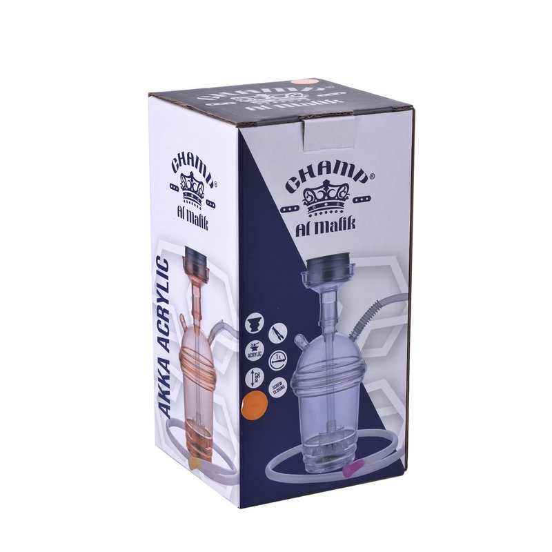 Shisha-Komplettset – ideal für Reisen, Strand, Festivals – Shisha mit Silikonschlauch, Zange, Wasserpfeife, komplettes modernes Acrylglas-Set