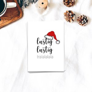 Lustig, Lustig Tralalalala - Weihnachtskarte 10er Set