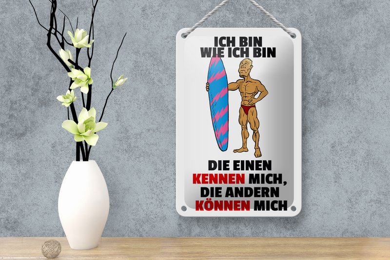 Tin sign saying 12x18cm one knows me, others can know me sign