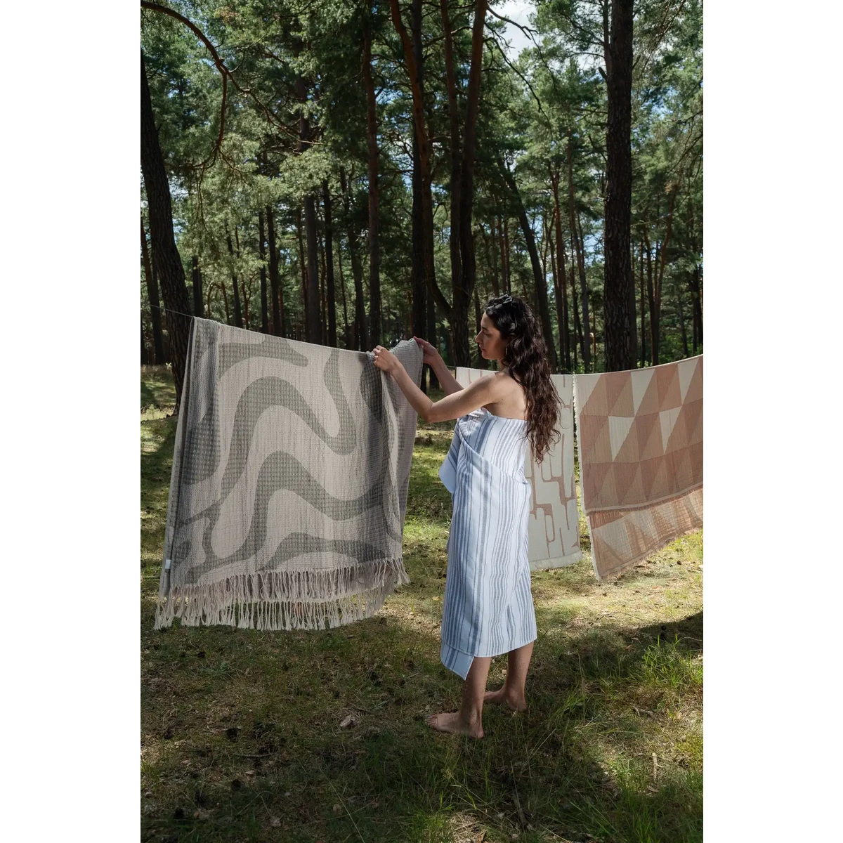 Marine - Cotton Double Sided Towel - Two Sizes