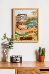 „Dokkum“ – A3-Illustrationsdruck | Kunstdruck auf 300 g/m² Tintoretto Gesso | Elf Städte festgelegt