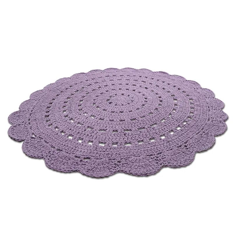 ALMA PURPLE crochet children's rug