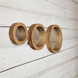 Set of 3 Handcrafted Oak Mirrors for Rustic, Minimalist & Farmhouse Spaces