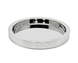 EDZARD tray serving tray Richmond, round, stainless steel mirror polished, diameter 55 cm