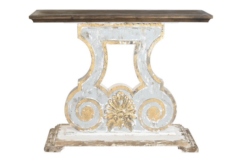 TANNEN-MDF-KONSOLE 121,5X40X95 GEALTERT MB203024