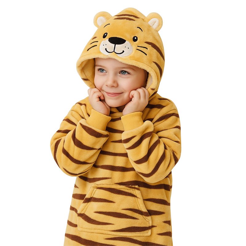 TIGER - Oversized hoodie 45x60 cm - Kids - Yellow