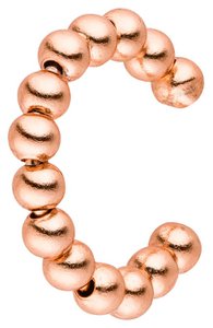 Earcuff 925 zilveren balletjes - rosé