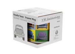 Volkswagen VW Käfer Emaille Becher 500 ml in Geschenkbox - Mehrfarbig