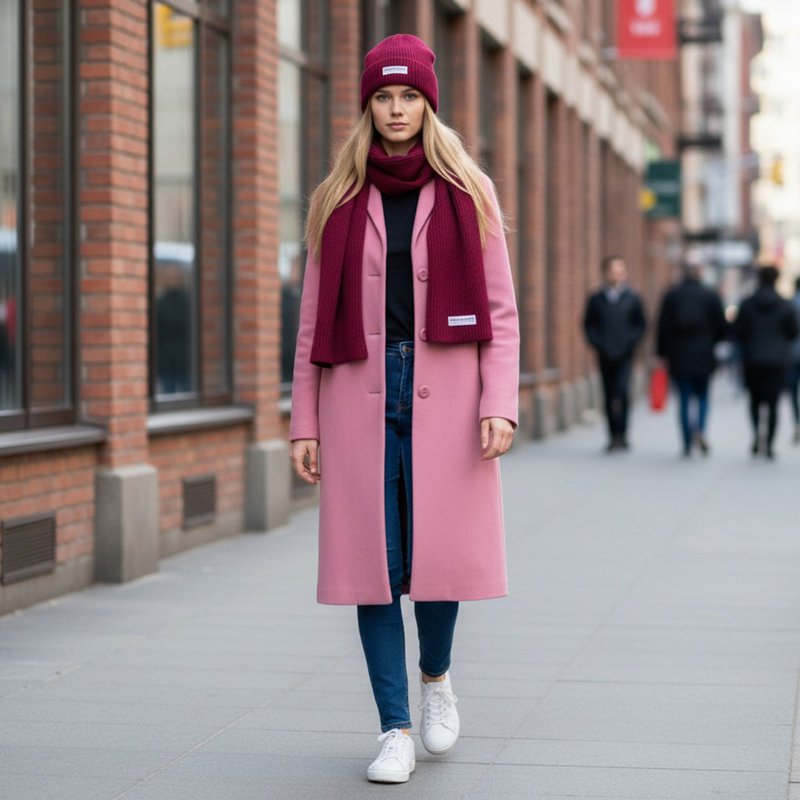 RB5003X | CERVINO Knitted Cap Wool Blend Made in Italy Col. Bordeaux