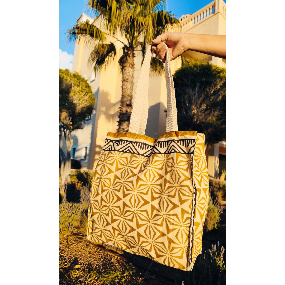 PACK DE 4 UNITÉS - SACS EN COTON IMPRIMÉ BLOCK COLLECTION SOLLER