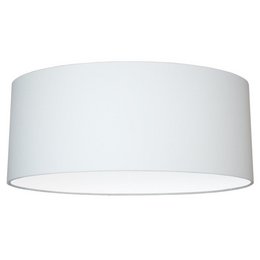 A round, tall lampshade in various colors including white, black, gray, cream, and red. The lampshade has a basic, minimalist design.