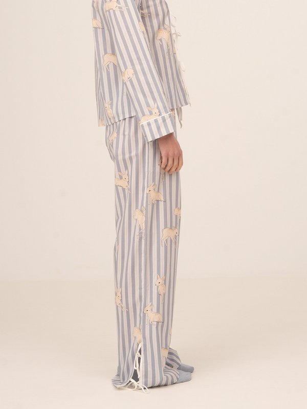 Pantalon de pyjama rayé bleu imprimé Bambi