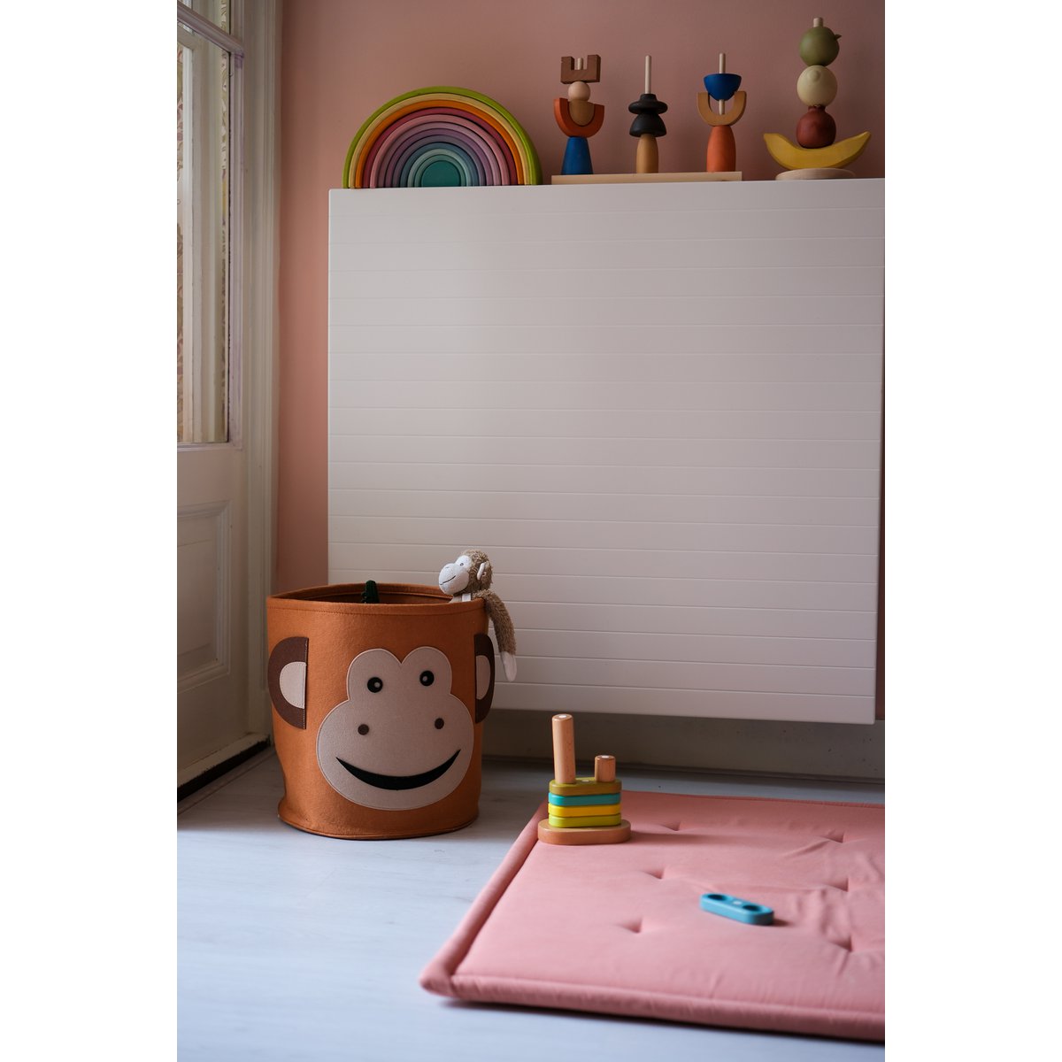 Storage Basket Children's Room - Monkey