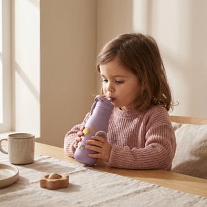 Jenard® Trinkflasche Kinder Edelstahl – auslaufsicher, doppelwandig, BPA-frei, Thermosflasche für Schule & Kindergarten. Rosa / Regenbogen