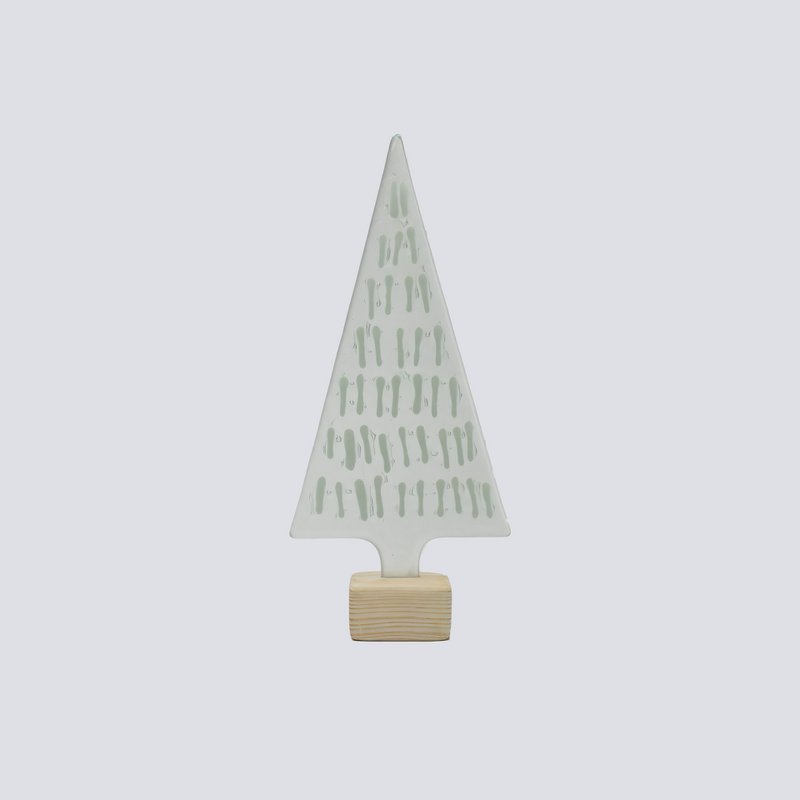 Xmas Tree Large 11x23 White Candles