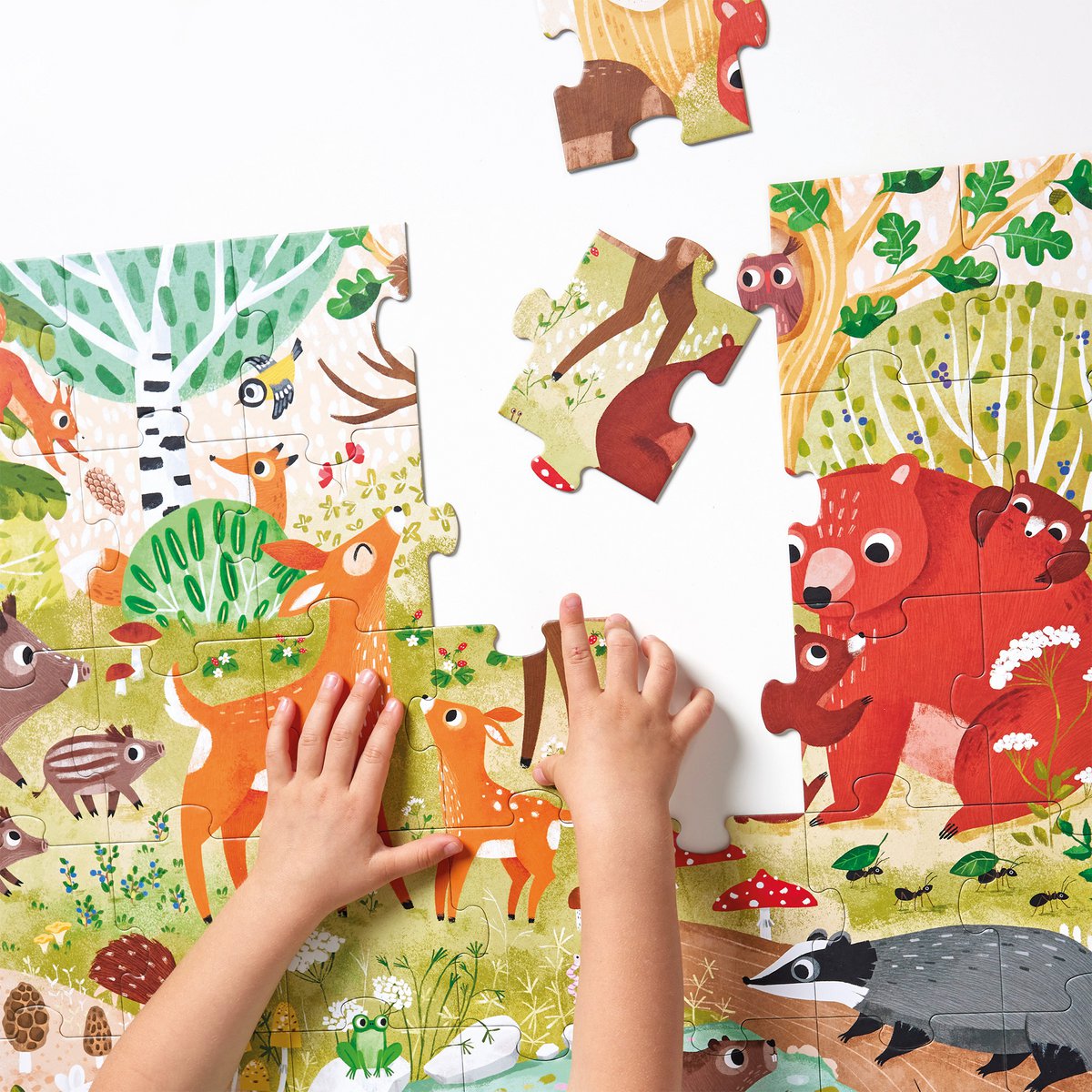 Wilde Jumbo Puzzel Bosdieren 3+