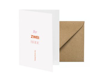Ihr zwei beide, Glückwunschkarte