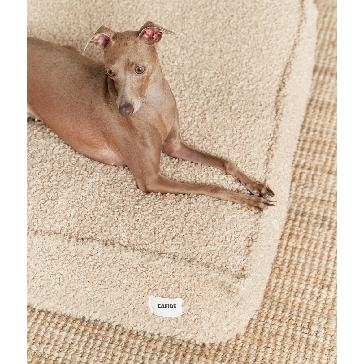 Beige Sheepskin Dog Bed, Cuadra