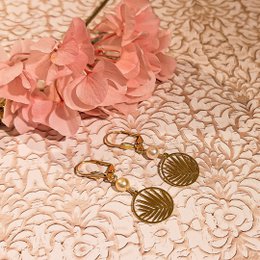 Swarovski Pearl Curls TAKILLON CREOS Palmbloem Palmbloem Golden Brass 24K Moederdag Gift Moeder Gift