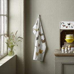 Organic tea towel - Chickens
