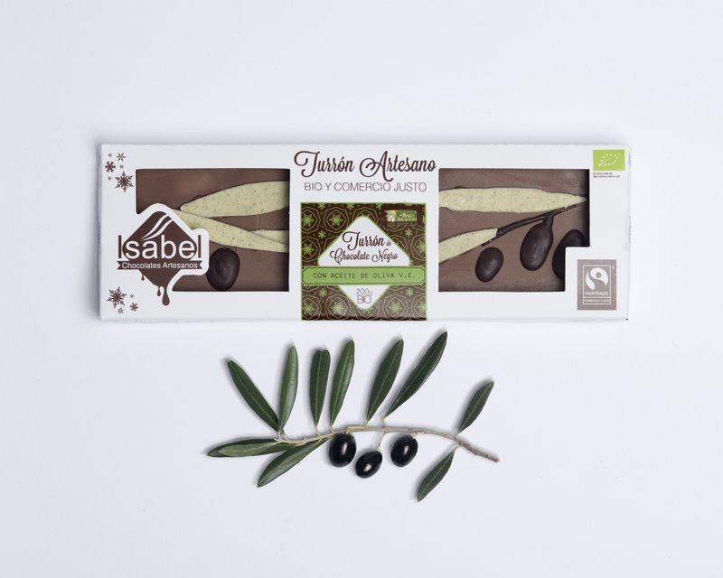 Turrón Artesano BIO - Chokoladetrøffel 73% med A.O.V.E.