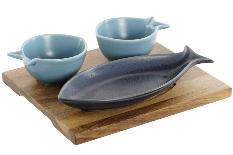 APERITIVO SET 4 PORCELANA 19,5X16,5X1,3 PECES PC211043