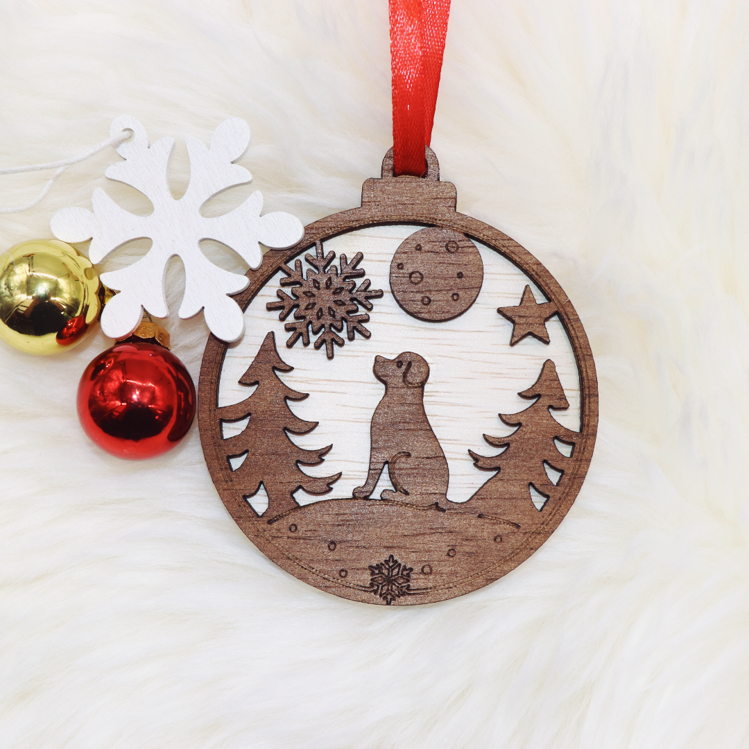Weihnachtsanhänger / Weihnachtsschmuck Stil 3 – 6er-Set