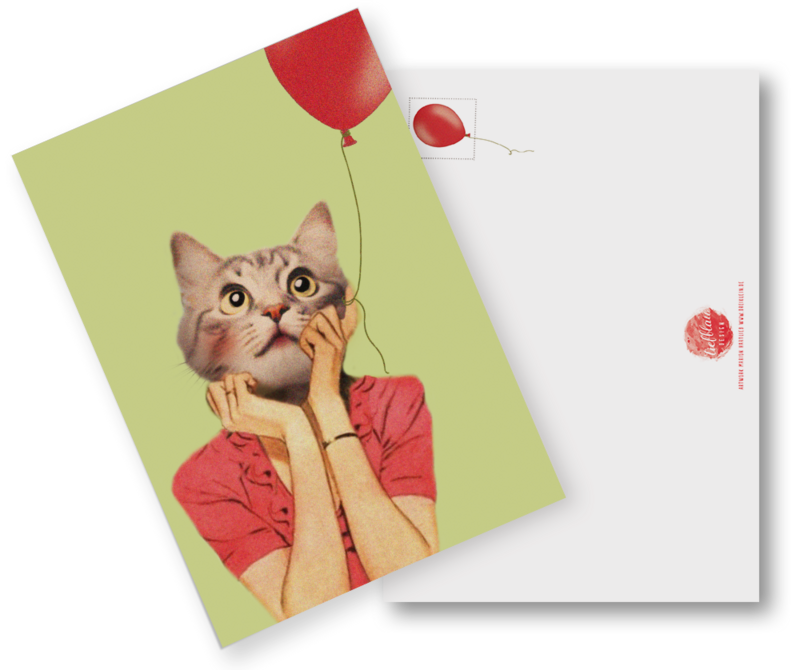 Postkort Katte Katte "Kattefolk"