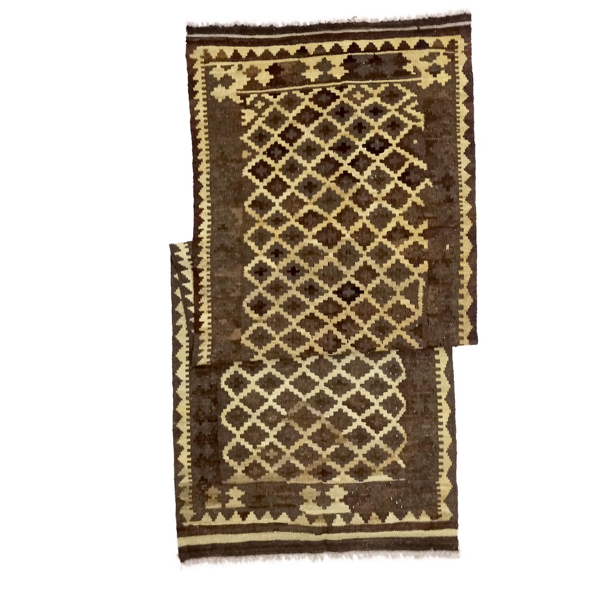 Antyczne ręcznie robione bieżniki Quincy Kilim