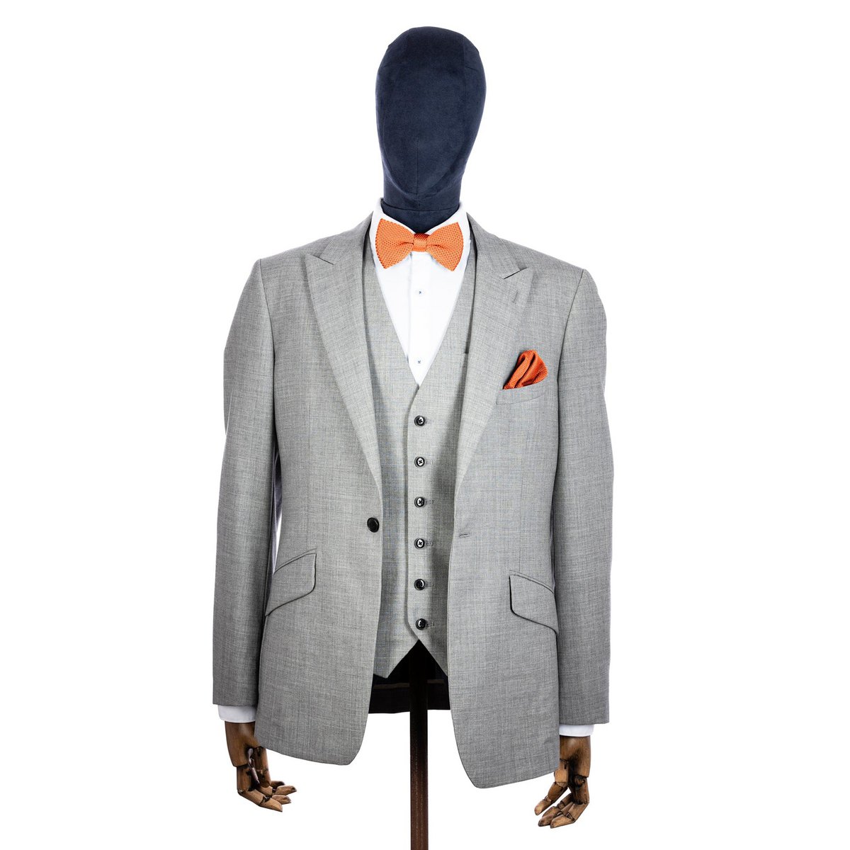 Coral fusion knitted bow tie and pocket square set