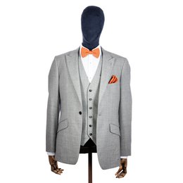 Coral fusion knitted bow tie and pocket square set