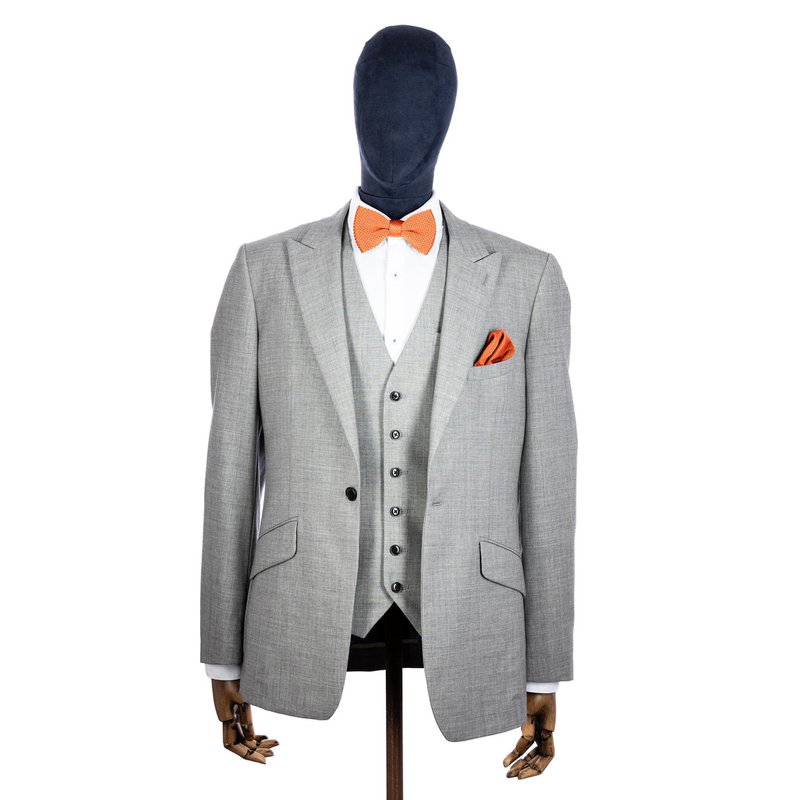 Coral fusion knitted bow tie and pocket square set