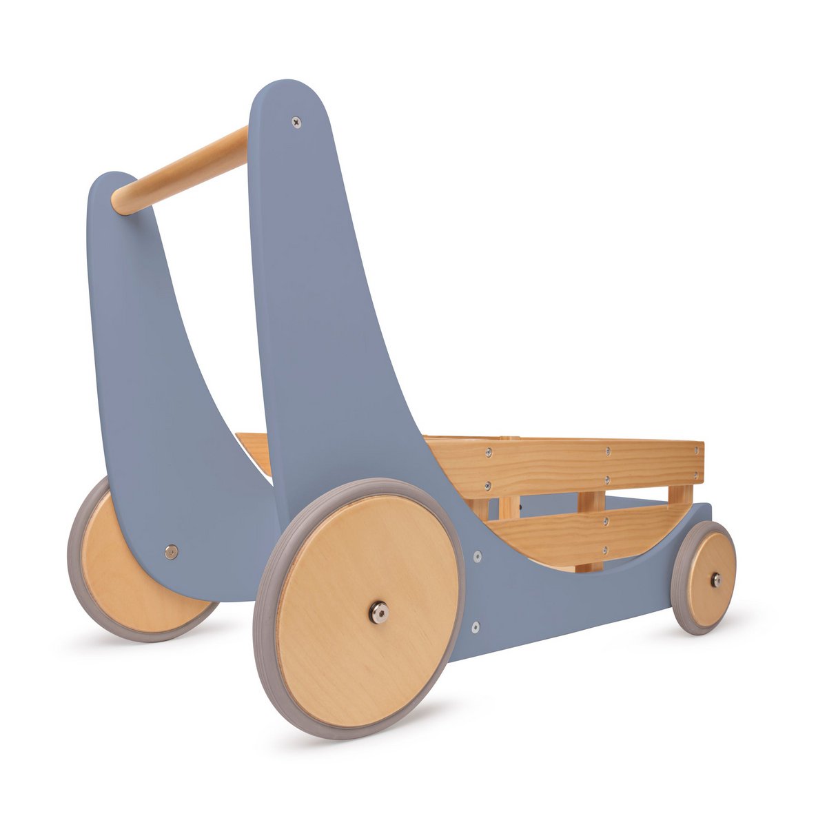 Kinderfeets 2-in-1 wooden storage cart & walker - Slate Blue SOLD OUT