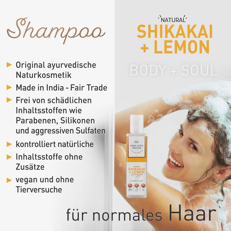 Ayurveda Shampoo Shikakai&Citron 200ml CERTIFICERET NATURLIG KOSMETIK