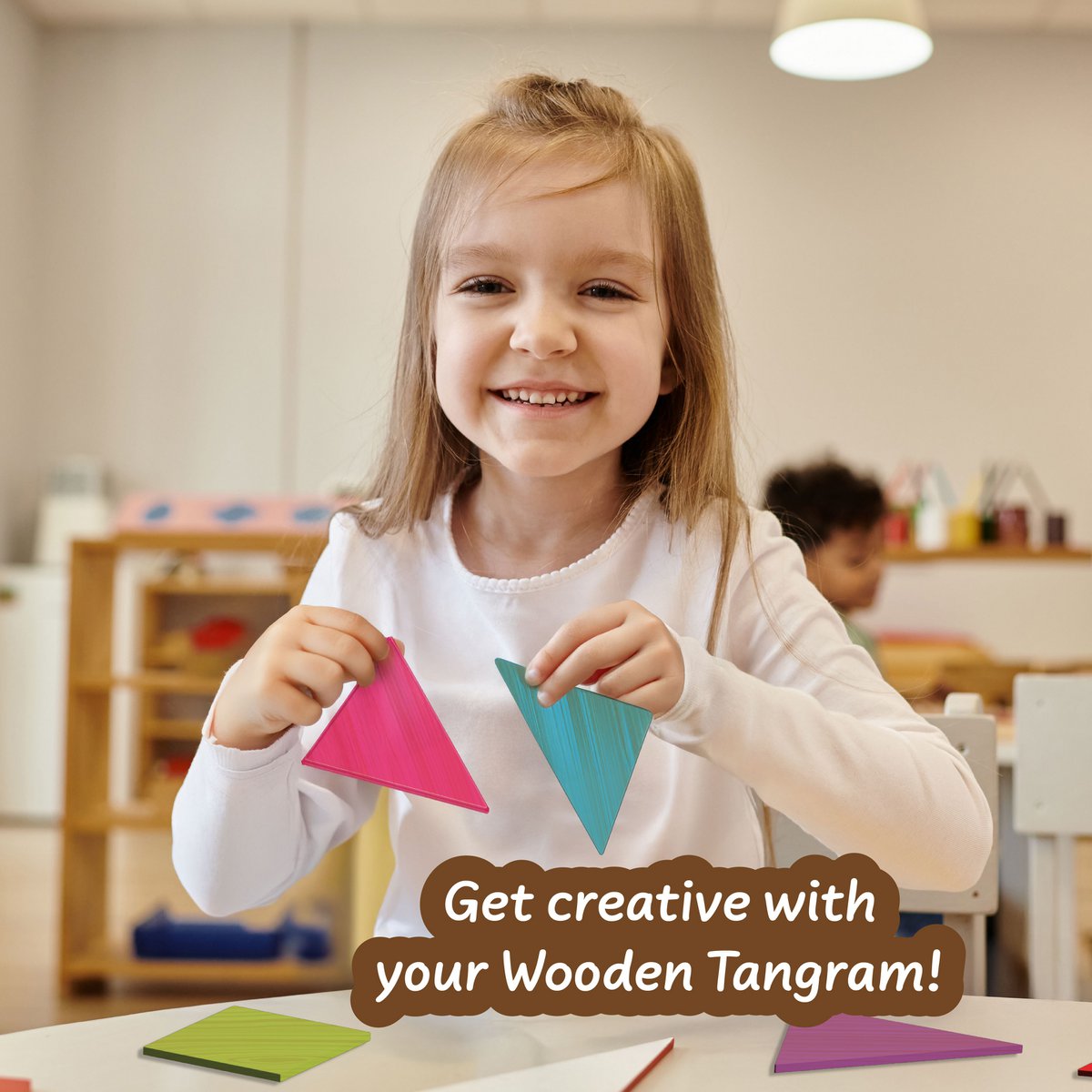 Tangram Wooden Toy for Kids (7 languages)