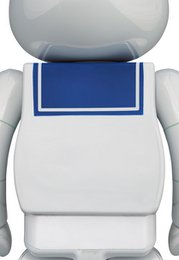 400% & 100% Bearbrick sæt - Stay Puft Marshmallow Man (hvid krom)