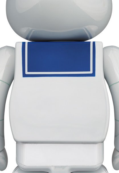 400% & 100% Bearbrick sæt - Stay Puft Marshmallow Man (hvid krom)