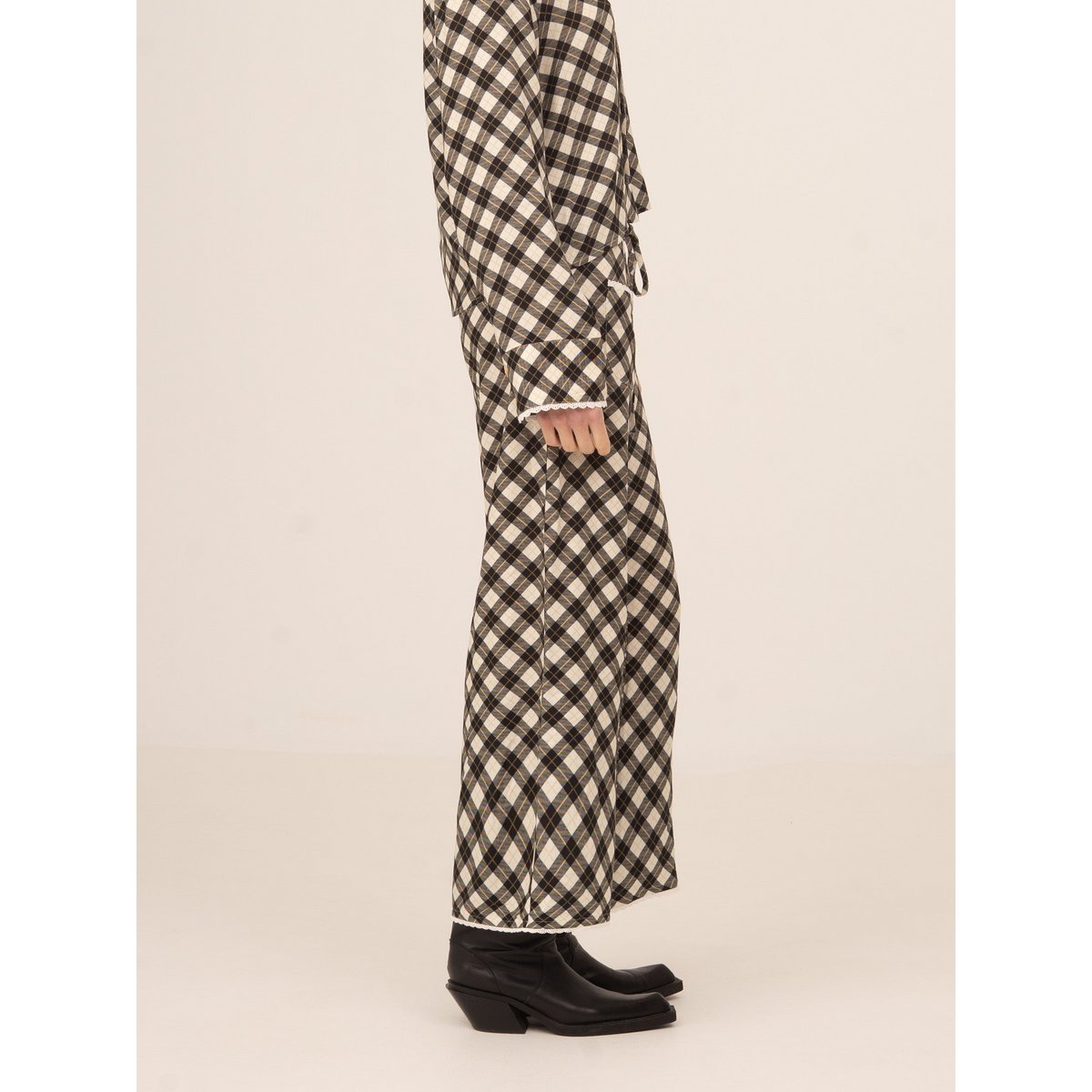 Classic Betty Argyle-inspired Geometric Print Pants