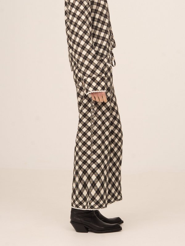 Classic Betty Argyle-inspired Geometric Print Pants