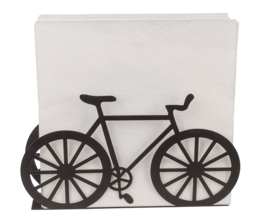 Schwarzer Taschentuchhalter aus Metall, Fahrrad, ca. 19 x 3 x