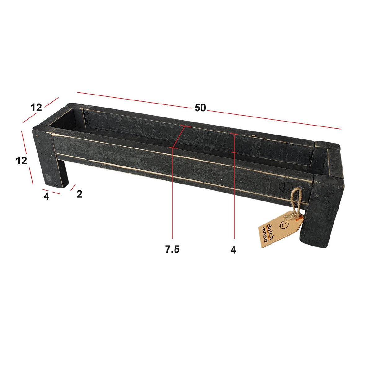tray black berlin glass hold narrow 50